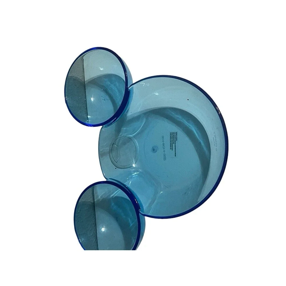 DISNEY MICKEY MOUSE EARS BLUE Plastic CHIP & DIP BOWL